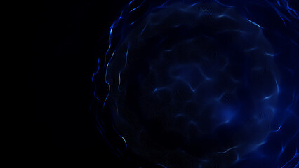 Abstract liquid sphere kinetic energy ball