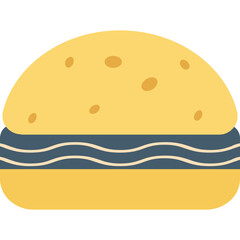 Burger Vector icon in flat style 
