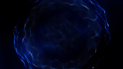 Abstract liquid sphere kinetic energy ball