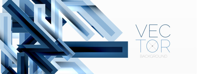 Line zig zag dynamic geometric abstract background. Colorful lines with shadow and light effects, various routes concept. Vector Illustration For Wallpaper, Banner, Background, Card