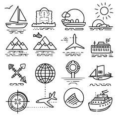 Fototapeta premium Icon Set