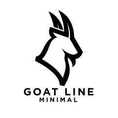 Goat Line Logo icon design illustration template
