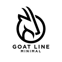 Goat Line Logo icon design illustration template