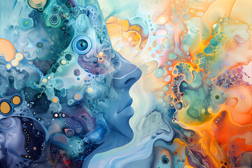 Surreal abstract portrayal of a dream