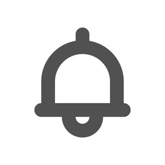 Notification bell icon in bold outline style