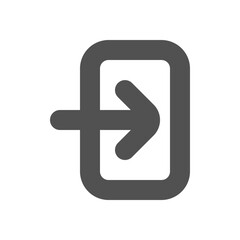 Obraz premium Exit icon in bold outline style