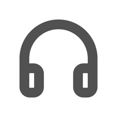Headphone icon in bold outline style