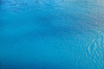 Blue ripped water in swimming pool