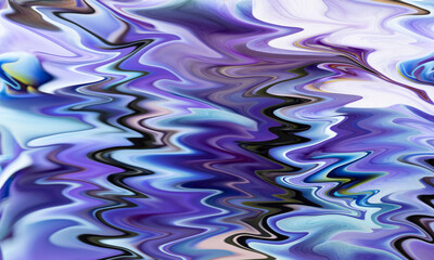Illustration of flowing air mixed with purple oil