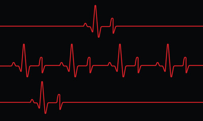 heart beat cardiogram on monitor vector