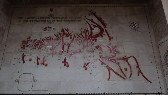 American War Cemetery memorial near Omaha Beach, the place where allied forces landed on the beach of the Normandy to fight back the Nazis in WWII.
