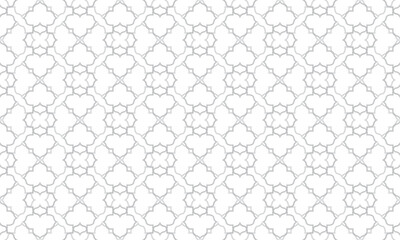 Abstract floral seamless Thai pattern, gray and white modern shape for design, porcelain, chinaware, ceramic, tile, ceiling design, texture, wall, paper and fabric, vector illustration EPS 10.