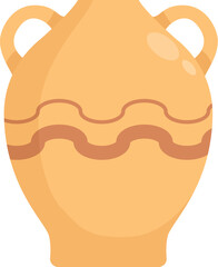 Large ceramic pot featuring a wavy design for storing liquids