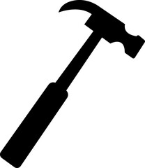 Hammer icon template black color editable. Hammer symbol Flat vector sign isolated on transparent background. Simple Symbol, logo vector for graphic, emblem, badge, label, stamp and web design.
