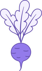 Radish Color Icon. Vegetarian Food Vector Icon. Organic and Natural Product. Vegetables Concept