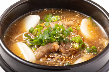 トック（韓国餅）入りカルビスープ　（カルビクッパ風）