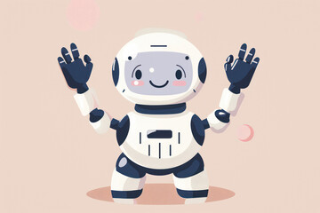 Fototapeta premium Cute illustrated astronaut cartoon character