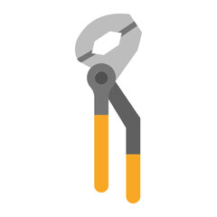 Groove Joint pliers flat icon