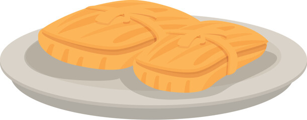 Two tamales are served on a plate, showcasing a traditional mexican dish