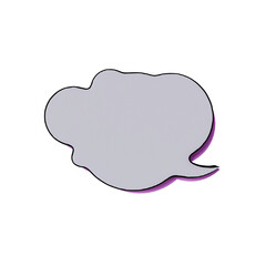 3D Chat Box Pink Toon Element