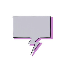 Fototapeta premium 3D Chat Box Pink Toon Element