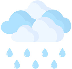 Rain icon in trendy flat illustration isolated on white background.