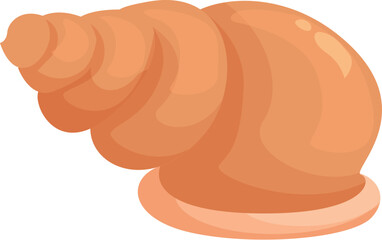 Cartoon image of an empty seashell, perfect for representing summer vacation