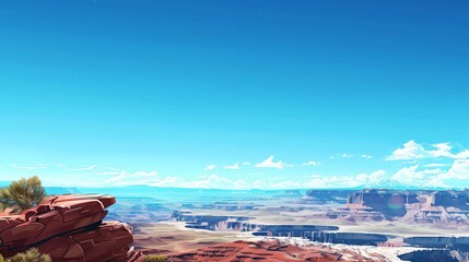 Canyon view landscape, view perspective and clear sky