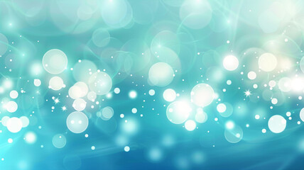a calming bokeh effect with soft, white light circles on a gradient blue background