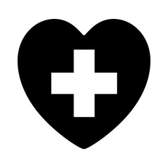 Fototapeta premium AED Automated External Defibrillator Black Icon,Vector Illustration, Isolate On White Background Label. EPS10
