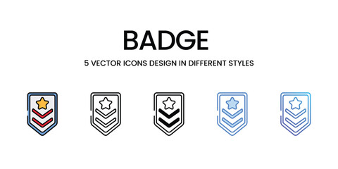 Badge icons vector set stock illustration.