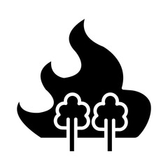 Wildfire glyph icon