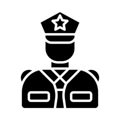 Police officer glyph icon