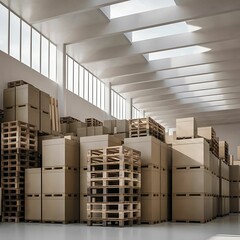 Set of wooden pallet for warehouse - 1