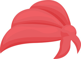 Red bandana waving in the wind, a symbol of hard work and effort