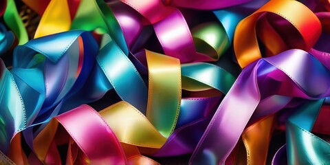 Background with chromic ribbons