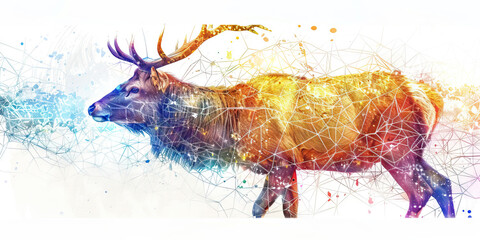 The Cosmic Convergence: The Animal in Cosmic Web and Universal Harmony - Imagine an animal in a cosmic web, symbolizing its role in understanding universal harmony and the interconnectedness of all
