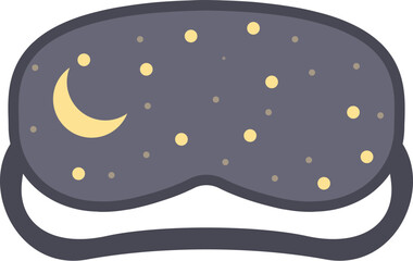 Cute sleep mask with crescent moon and stars for sleeping well