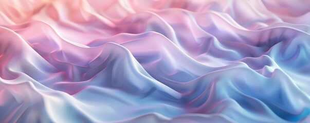 Fototapeta premium Abstract pastel folds of silky fabric, smooth wave texture. Art and design concept