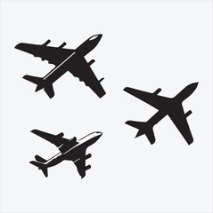 Drawing of a plane silhouette with skywriting.
