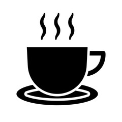 Hot tea glyph icon