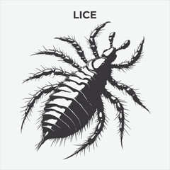 A Clear and Bold Lice silhouette for Versatile Applications. Vector Illustration