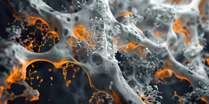 Osteoporosis: The Bone Fractures and Loss of Height - Imagine a person with highlighted bones showing density loss
