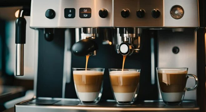 the process of making coffee in a coffee machine