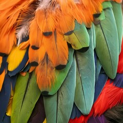 Fototapeta premium colorful parrot feathers