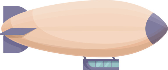 Big zeppelin airship flying in the clear sky, an advertising and passenger transport airship © nsit0108