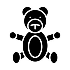 Teddy bear glyph icon