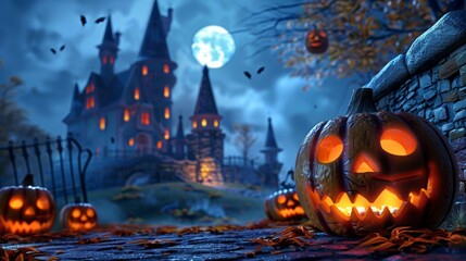 halloween night in the woods