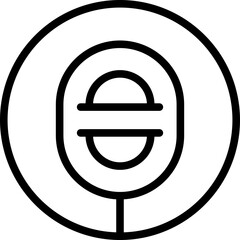 Microphone Podcast Icon Logo