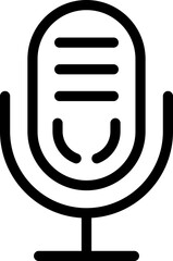 Microphone Podcast Icon Logo